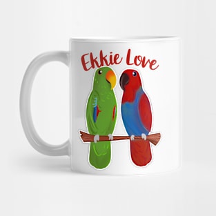 Ekkie Love Cute Eclectus Parrot Couple for parrot lovers Mug